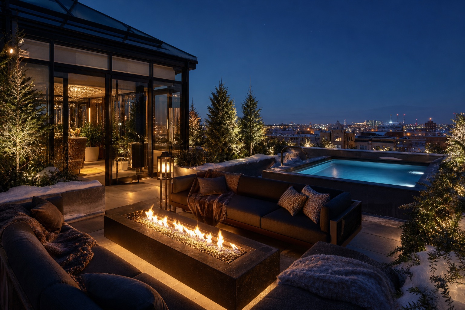 Winter rooftop at Takeon Label